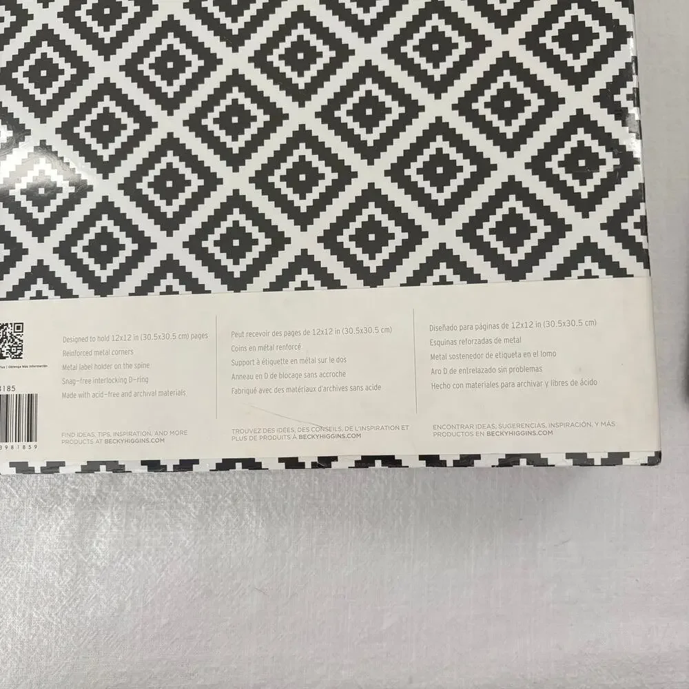 Project Life Heidi Swapp Geometric 12x12 Scrapbook Album D-Ring New Sealed